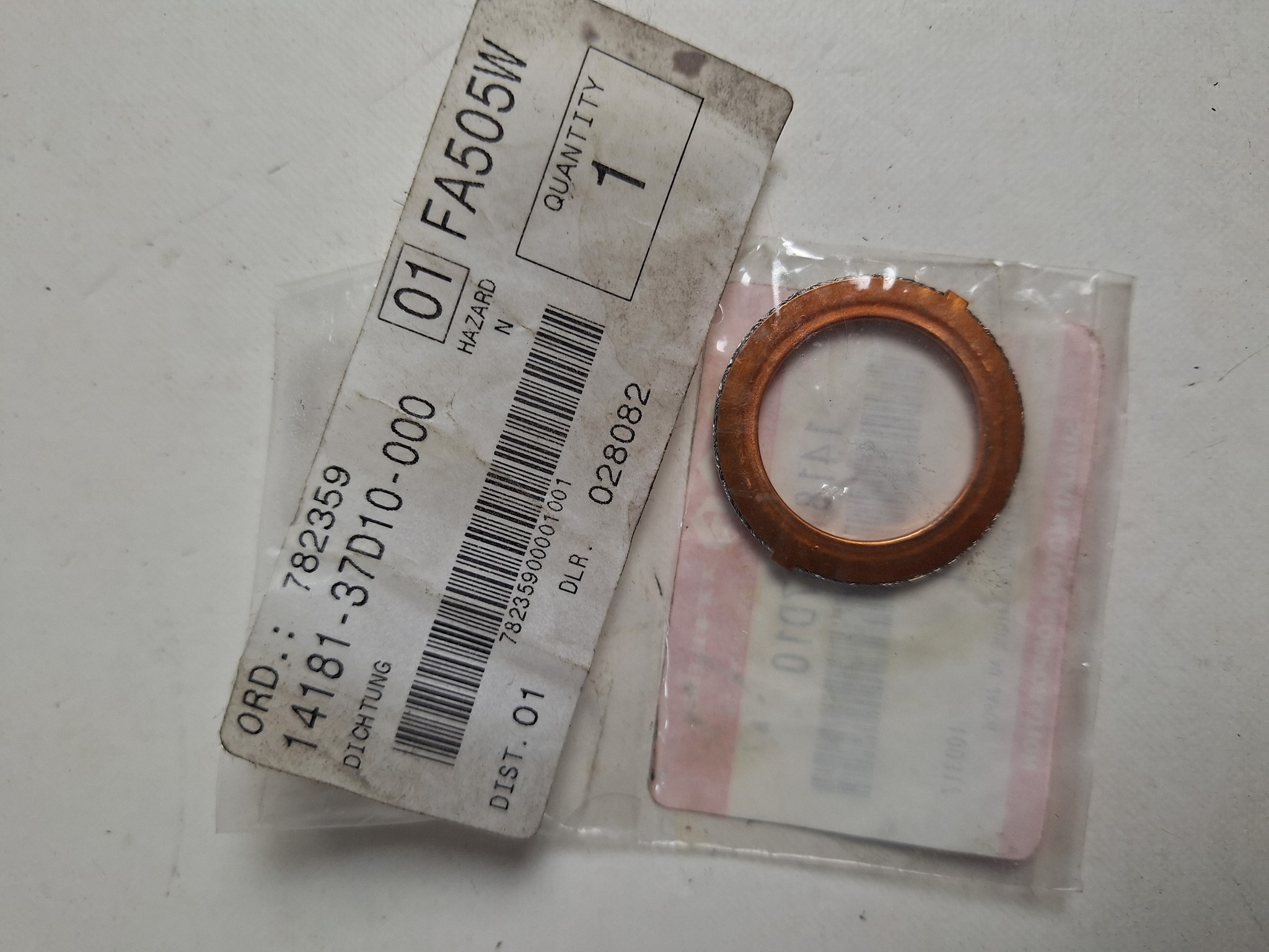 Picture of SUZUKI DICHTUNG 14181-37D10